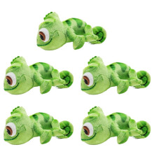 5X Schouder Pluche Kameleon Knuffeldier Schattige Kameleon Pluche Groene Kameleon Speelgoed Zacht Gevuld Kameleon Speelgoed