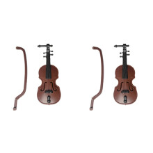 2X Dollhouse  Violiner Miniatyr Violiner Modell för Dollhouse DIY 1/12 Dockhus för Dekoration Musikinstrument