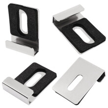 20pcs Heavy Duty Mirror Hanging Kit, Heavy Mirror Mounting Hardware Mirror Clips for Wall Mounting, Single Hole Silver