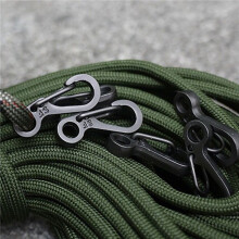 40PCS / LOT SF Primavera Mochila Cierres Mosquetones Escalada EDC Llavero Ganchos Botella de Camping Paracord Survival Gear - Negro