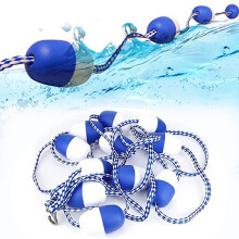 Pool Lane Divider 32.8ft with Floats and Hooks, Adjustable Swimming Pool Safety Rope, Durable Steel Core