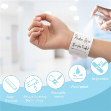 Wearable Nurse Notepad Wristbands, 4 Pack Silicone Reminder Bracelet Write Memo,White