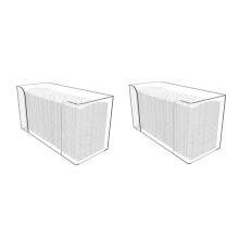 2X Dispensador de Toalhas de Papel de Bancada, Porta-Guardanapos Transparente para Convidados, Adequado para Toalhas de Papel com Dobra em Z, Dobra em