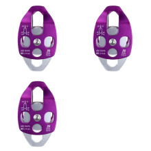 3X Polea Doble para Sistema de Transporte de Escalada Rescate Arrastre de Escalada Elevador de Polea Doble Accesorios de Escalada Al Aire Libre