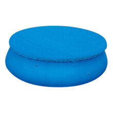 Above Ground Pool Cover 280cm Round Waterproof PE Material Keeps Debris Out for Summer Use