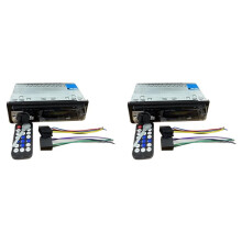 2X 12/24V 60Wx4 Audio Radio Multimédia Voiture Lecteur MP3 Lecteur Automatique dans le Tableau de Bord Support USB TF FM AUX