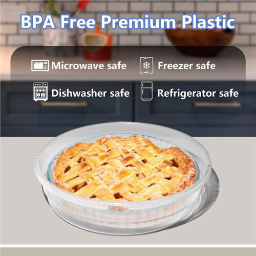 4X Plastic Pie Box with Lid Fresh-Keeping Box Pie Box with Handle Pie Box Suitable for Transport