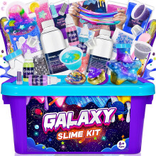 Slime Making Kit Toys for Girls Boys, DIY Gifts Birthday Galaxy Slime Kits for Girls 6-12 Year Old Girl Boy Gifts