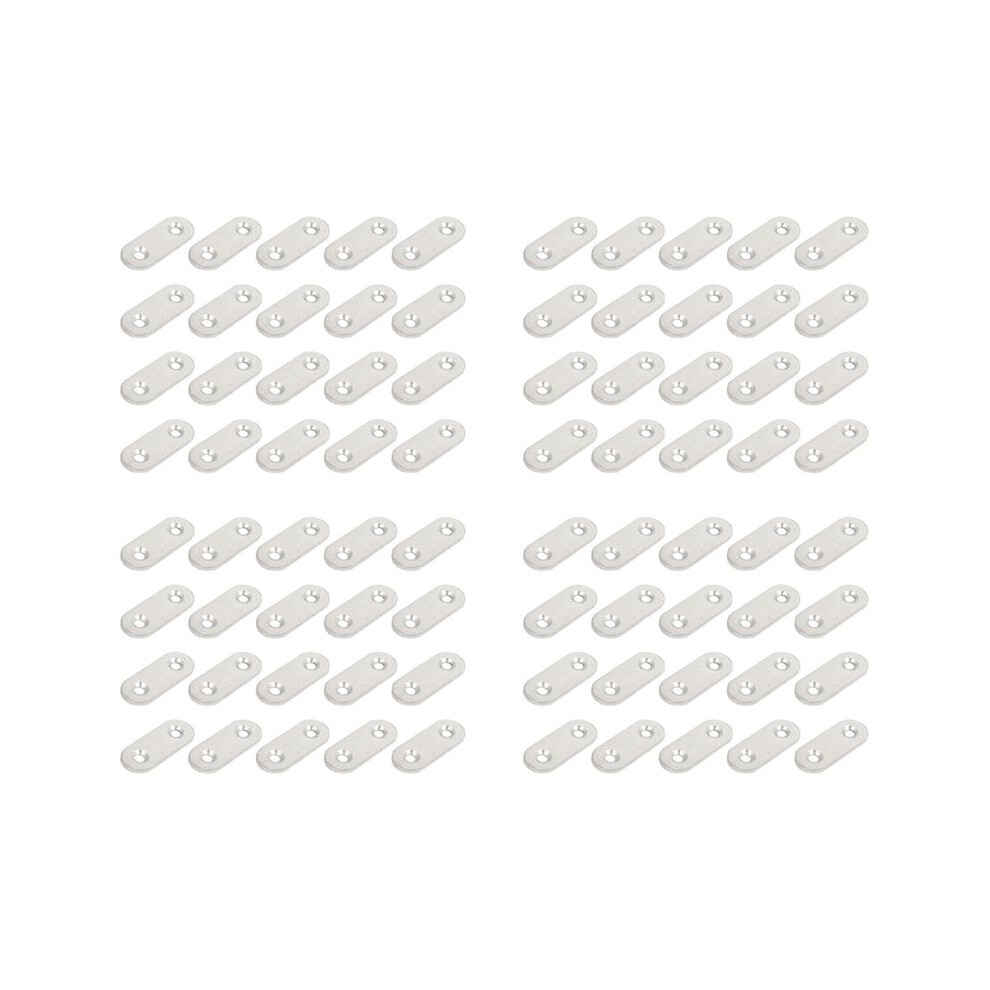 Stainless Steel Flat Bracket Straight Mending Fixing Plates 40Mm 80Pcs 6034013976117