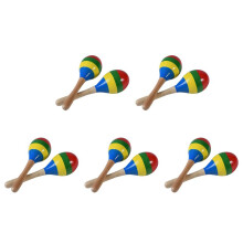 Maracas Sonagli un Percussione Manuale, Strumento Musicale Shaker nel Legno per Rumba per Bambini Adulti, Set di 10