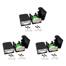 DB9 Solderless Connector RS232 D-SUB Serial to 9-Pin Port Terminal Male Female Adapter with Case (3Pcs-Male+3Pcs-Female)