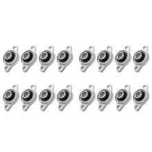 16Pcs KFL001 12mm Zinc Alloy Self Aligning Pillow Block Flange Bearing Rhombic Bearing Housing