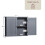 (Grey) Bath Vida Priano 2 Door Wall Cabinet Storage 6