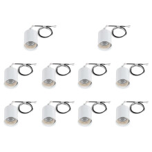 10X E27 Ceramic Screw Base Round LED Light Bulb Lamp Socket Holder Adapter Metal Lamp Holder with Wire White