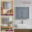 (Grey) Bath Vida Priano 2 Door Wall Cabinet Storage 5