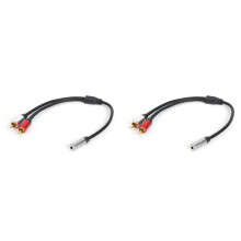 2X Cinch Kabel, 2 RCA Stecker auf 3,5 mm Buchse, Audio Aux Kabel, 3,5 mm Klinke, Cinch Kabel für MP3 Telefon, Heimkino, DVD, 2 RCA Audiokabel