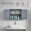 (Grey) Bath Vida Priano 2 Door Wall Cabinet Storage 2