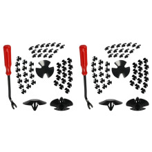 100Pc Hood Insulation Retainer Clips with Fastener Remover for Grand Cherokee Ram, Replace 4878883AA
