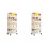 2X 4-Layer Household Snacks Storage Bookshelf, Trolley Storage Rack, Storage Rack Kitchen Fruit and Vegetable Basket 1