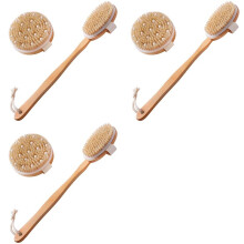 Trocken Bürsten Körper Bürste Set mit 6, Peeling Bürste für Trockene Haut, Griff Rücken Wäscher zum Duschen, Trocken Bürste für Cellulite