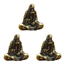 3X Retro Brass Dharma Buddha Statue Bodhidharma Master Figurines Desk Decoration Handcrafts Gifts Miniatures