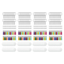 80X Conjunto de Chaveiro AcríLico em Branco, AcríLico Redondo Transparente um Granel (5 Polegadas), Adequado para Projeto de Artesanato de Resina de