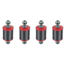 4X Dia 60 mm Kolfiber Flytkraft Vattenarm 5 Tum för DSLR-Kamerafack Undervattensdykningstillbehör, Röd