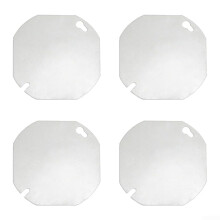 Octagonal Electrical Box Cover 4 Inch Galvanized Steel Paintable RustResistant Set of 4