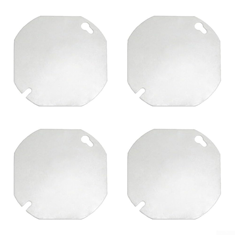 Octagonal Electrical Box Cover 4 Inch Galvanized Steel Paintable Rustresistant Set Of 4 9174973320203