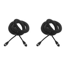 2pcs 8M Car Video Aviation Spring 4-Pin Extension Cable for Rear View Camera Truck Trailer