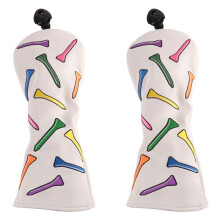 2X Tees Pattern Club Cover for Driver,Fairway,Hybrids- Driver Headcover/ Fairway Wood/Hybrid Club