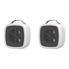 2X Heater Space Heater Household Small Quiet and Saving Dormitory Desktop Fast Heat Fan White EU-Plug