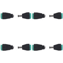 8 Stuecke Maennlich Weiblich 5,5 X 2,1 mm Buchse Stecker EU Stecker Netzteil Fuer Ueberwachungskamera
