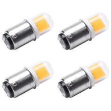 4X Ba15D Led Bombilla Luz 3W 110V 220V Ac SPulgada Atenuación 300 Lúmenes Cob 151 Led Lámpara Cálido para Araña Máquina de Coser (