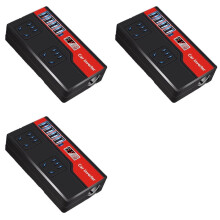 3X Onduleur de Voiture 12 V/24 V CC Vers 220 V CA, Convertisseur de Puissance Automatique 2 000 W avec 4  USB, Affichage Numérique, Adaptateurs