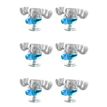 6X Christmas Vacation Cup Set Glass Cup Holiday Glassware for Drinks, Beverages Holds 8 Ounces