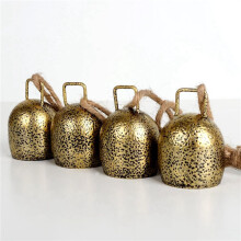 4X Weihnachtskuhglocken, Rustikale Vintage-Glocke, Weihnachtsdekoration, Rustikale Metallglocken für Aufhängen Am Weihnachtsbaum