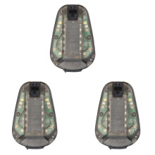3X Casque Survie Gyrophare LumièRe Stroboscopique pour Casque SéCurité de Survie Lampe de Poche IR Signal Lumineux ÉTanche avec Magic Tape D