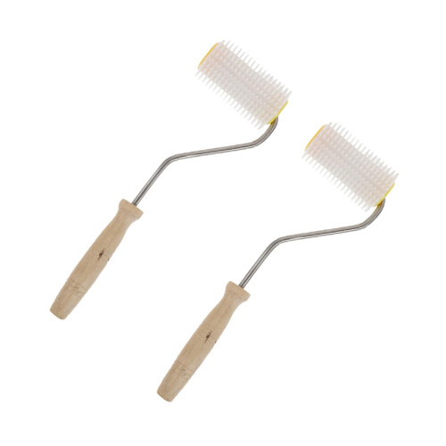 Beekeeping Hive Tool Set with Ergonomic Wooden Handle Honey Extractor Roller for Precise Harvesting
