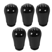 5X Pommeau de Levier de Vitesse ABS Manuel 5 Vitesses pour Focus Mondeo MK3 Mustang S-MAX (Couleur: Noir)