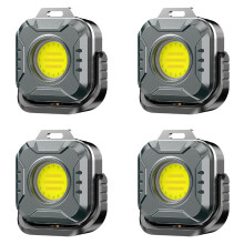4X  Lampe de Travail à LED EDC, Lampes de Travail Magnétiques Rechargeables Portables 1200 MAh pour Camping en Plein Air, Réparation de Voiture,
