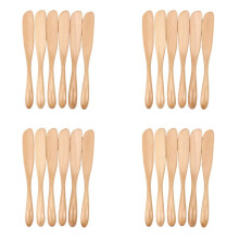 Wooden Butter Knife Cheese Spreader 6.5 Inch, Jam Knife Butter Cake Knife Mask Knife 24 Pieces