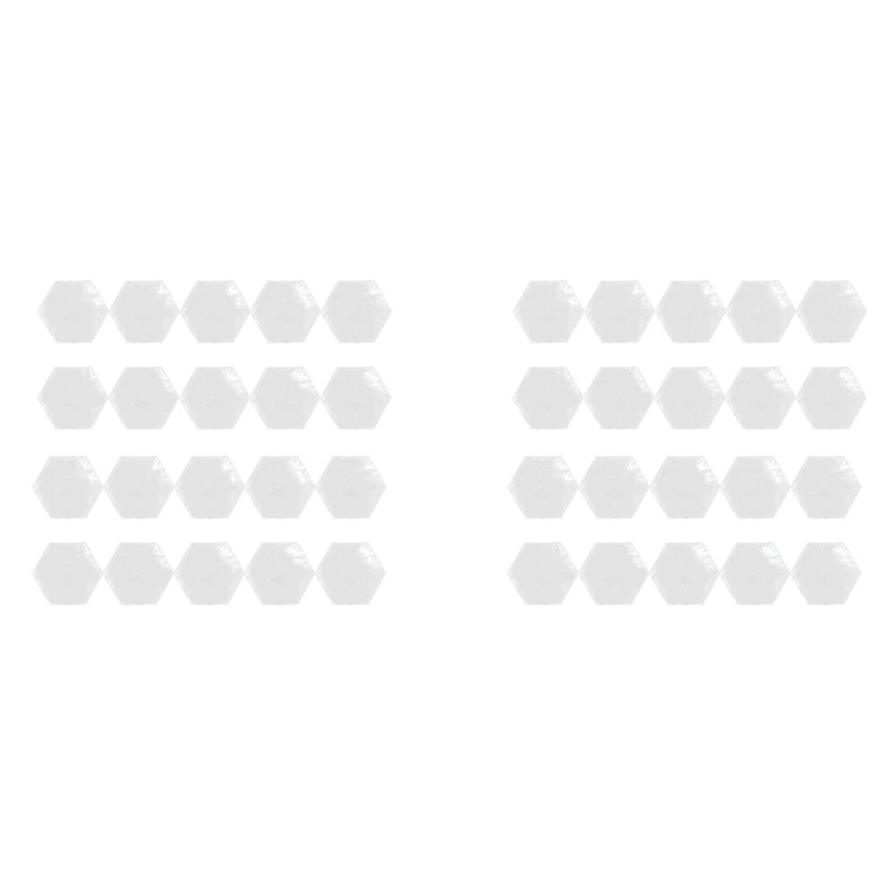 Semoic 40Pcs Clear Acrylic Hexagon Blank Place Cards Wedding Decoration For Table Numbers Guest Name