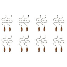 16 Pieces Ceiling Fan Chain Pulls Wooden Pull Chain Extension Pull Chain for Ceiling Light Lamp Fan Chain (Walnut Color)