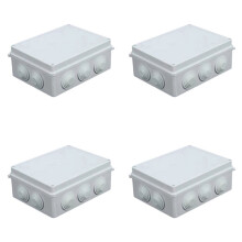 4X IP65 Waterdichte Aansluitdoos van ABS-Kunststof, Stofdicht, Universele Elektrische Behuizing, Buiten- en Binnenprojectdoos