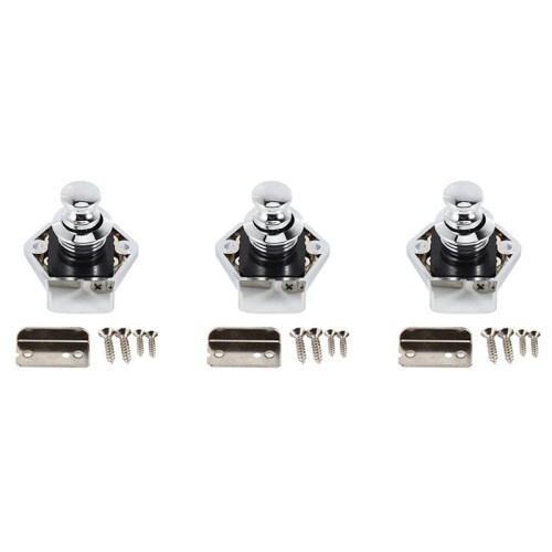 30 Pcs Push Button Keyless Lock  Cupboard Caravan Lock for RV Drawer Cabinet Doors Thickness 15-27mm