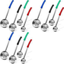 12x Roestvrijstalen, Stevige voor Portiecontrole - Perfect voor Weight Watchers, Buffetten en Feestjes 2oz 4oz 6oz 8oz Spoodle