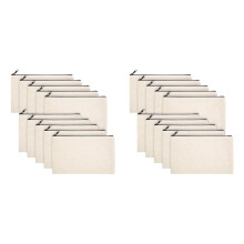 20 Pcs Blank DIY Bag Canvas Pen Case Blank Makeup Bags - Canvas Pencil Bag Cotton Canvas Cosmetic Bag Travel Bag