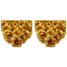 Artificial Flowers Silk Rose Flower Heads,100Pcs for Hat Clothes Album Decoration, Wedding Decoration (Gold)