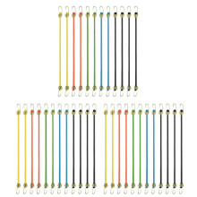 Small Bungee Cords with Hooks 36 Pack, Adjustable Rubber Elastic Cords for Luggage Roof Rack Hanging Outdoor